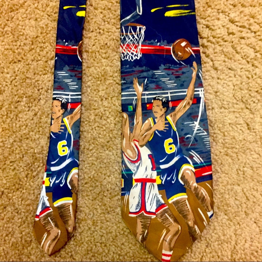 Basketball theme necktie